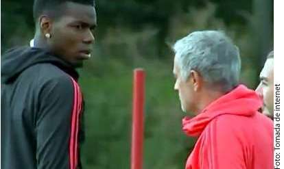José Mourinho le negó el saludo a Paul Pogba en el entrenamiento