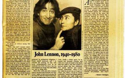 Portada histórica del asesinato de Lennon