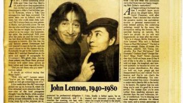 Portada histórica del asesinato de Lennon