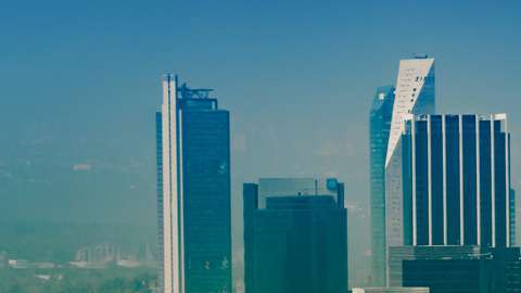 Una vista aérea de la arquitectura moderna de la CDMX.