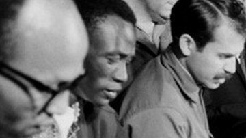 La imagen del 31 de octubre de 1963, muestra (de i a d) a Haile Selassie, emperador de Etiopía, Ahmed Ben Bella, presidente de Argelia, Hassan II rey de Marruecos y Modibo Keit, presidente de Mali.