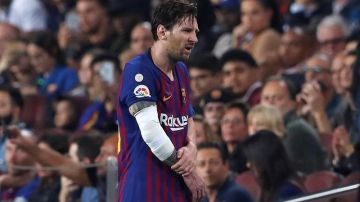 Lionel Messi se rompió el radio del brazo durante el partido ante Sevilla el fin de semana
