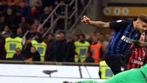 El argentino Mauro Icardi le dio el triunfo al Inter de Milán. (Foto: EFE/EPA/MATTEO BAZZI)