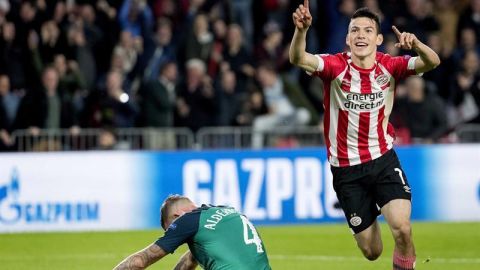 El delantero mexicano Hirving Lozano le anotó al Tottenham en la Champions League