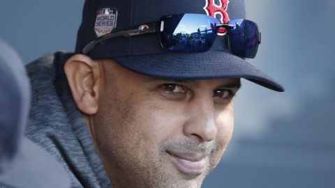 Los Medias Rojas de Boston y Alex Cora celebrarán este sábado en Puerto Rico. (Foto: EFE/EPA/MIKE NELSON)