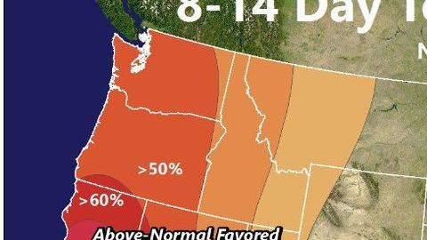 El mapa del clima esta semana. NWS
