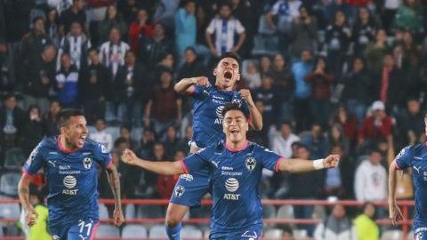 Jugadores del Monterrey su pase a la final de la Copa MX tras vencer al Pachuca. (Foto: Imago7/Marcos Domínguez)