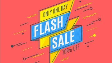 Las "flash sales" están disponibles por  tiempo limitado.