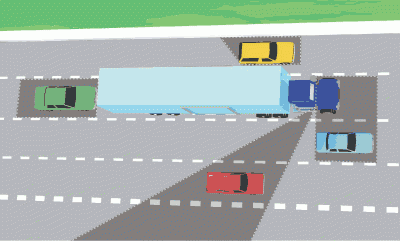 Los camioneros son muy hábiles, pero ellos no te pueden ver siempre