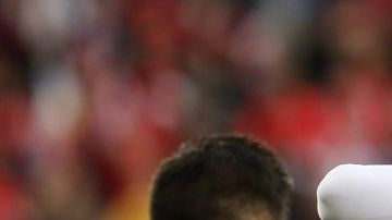 El delantero del Sevilla André Silva celebra su gol al Valladolid en el estadio Sánchez Pizjuan.