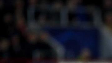 El jugador del Barcelona Lionel Messi tras su gol al PSV Eindhoven en Champions.