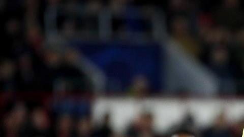 El jugador del Barcelona Lionel Messi tras su gol al PSV Eindhoven en Champions.