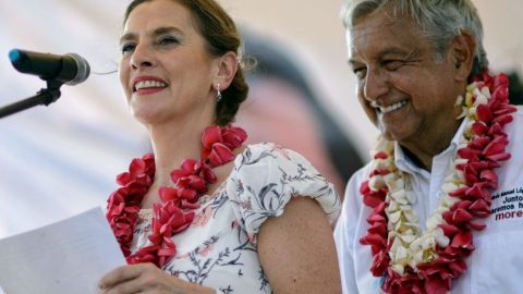 Beatriz Gutiérrez Müller y Andrés Manuel López Obrador