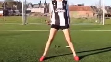 Esta chica se volvió viral por imitar los festejos de Cristiano Ronaldo y otros cracks