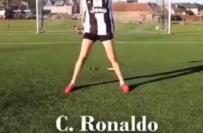 Esta chica se volvió viral por imitar los festejos de Cristiano Ronaldo y otros cracks