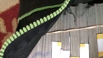 Aquí, parte del dinero encontrado en la caja fuerte.