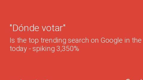 La información de Google Trends.