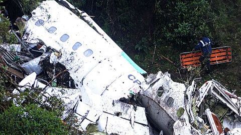 La aeronave donde viajaba el equipo del Chapecoense se estrelló el 28 de noviembre de 2016