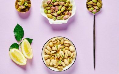 Los pistaches son buen complemento.