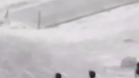 El momento que los inmigrantes se entregaron. Captura