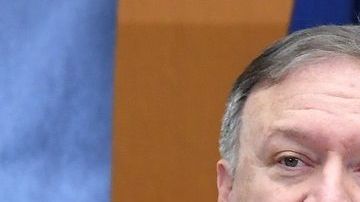 El secretario de Estado, Mike Pompeo, y el próximo canciller mexicano, Marcelo Ebrard.