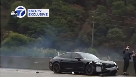 El porsche de Stephen Curry sufrió daños de consideración