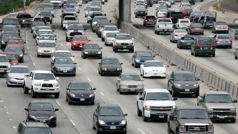 Autopistas en el centro de Los Ángeles.