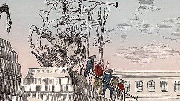 Ejecución de Luis XVI, rey de Francia, "el autómata coronado".