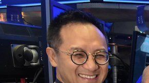 Ejecutivos de Tencent Music celebran el ingreso de la firma en la Bolsa de Nueva York.