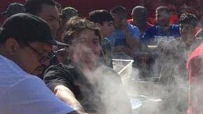 Compartieron el alimento con los centroamericanos.