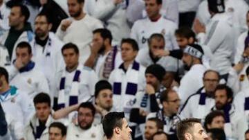 Los jugadores del CSKA de Moscú celebran la gran victoria conseguida ante el Real Madrid.