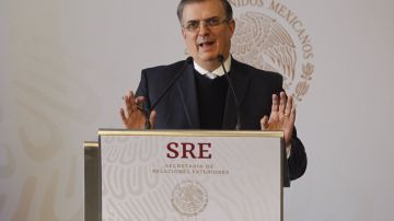 El canciller de México, Marcelo Ebrard, en la Secretaria de Relaciones Exteriores (SRE).