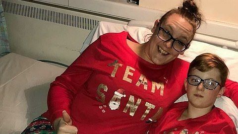 Las últimas Navidades en familia de Jeena Probert y su hijo.