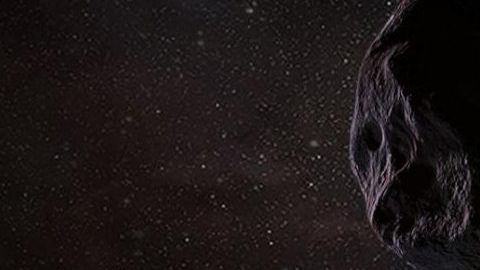 Una representación artística de New Horizons visitando Ultima Thule.