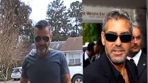 Doble de George Clooney roba un paquete.