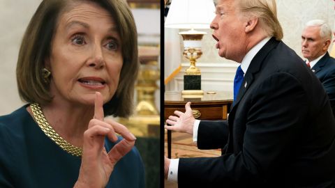 Fuerte discusión entre Trump, Nancy Pelosi y Chuck Schumer