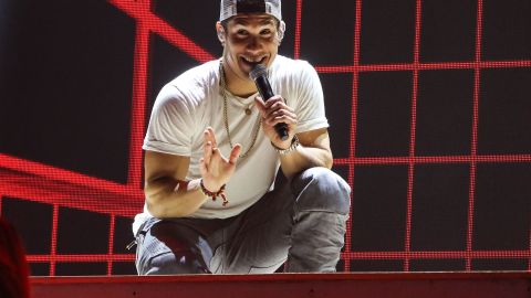 Chyno durante los ensayo de Premios Juventud 2017