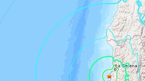El sismo ocurrió cerca de la costa de Coquimbo en Chile.