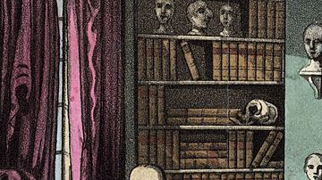 Un examen craniológico que -se creía- revelaba todo (caricatura de 1900).