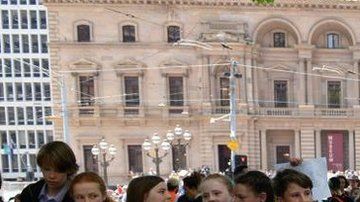 Protesta para combatir el cambio climático en Australia.