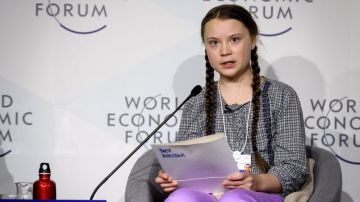 Greta Thunberg habló esta semana en Davos.