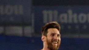 Messi y Suárez celebran el triunfo del FC Barcelona ante el Getafe.