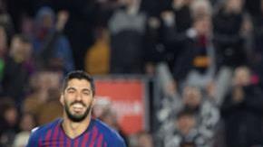 El delantero argentino del FC Barcelona Lionel Messi celebra su gol anotado al Leganés.