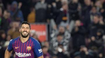 El delantero argentino del FC Barcelona Lionel Messi celebra su gol anotado al Leganés.