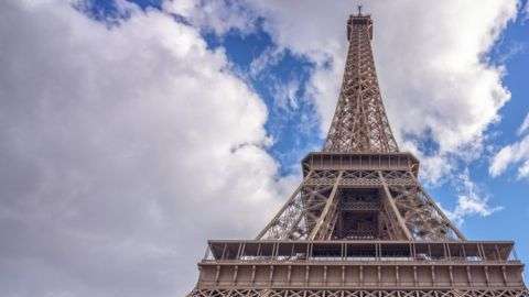 Vista de la Torre Eiffel de París.