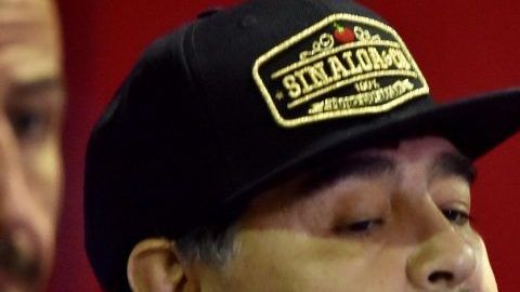 Diego Armando Maradona, director técnico de Dorados de Sinaloa.