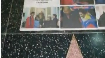 Mosaico de fotos al pie de la estrella