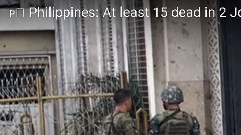 Las explosiones ocurrieron en una catedral en Sulu, Filipinas.