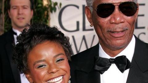 E’Dena Hines y su abuelo no biológico Morgan Freeman