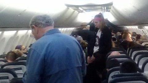 Foto tomada a bordo del avión de Alaska Airlines.